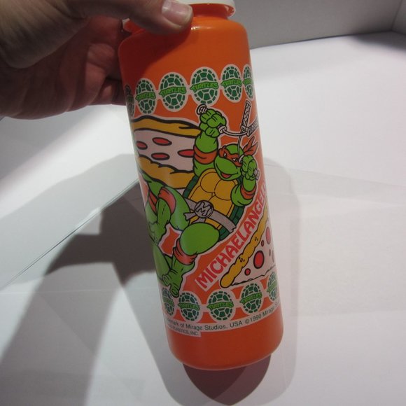 TMNT Vintage Michaelangelo Water Bottle 1990 Mirage Studios - Picture 3 of 11